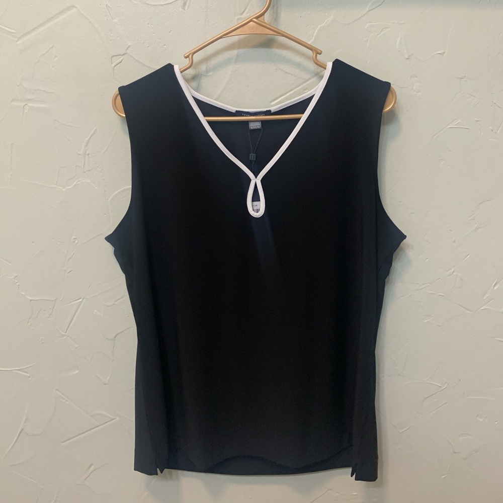 Tommy Hilfiger Black Keyhole Top